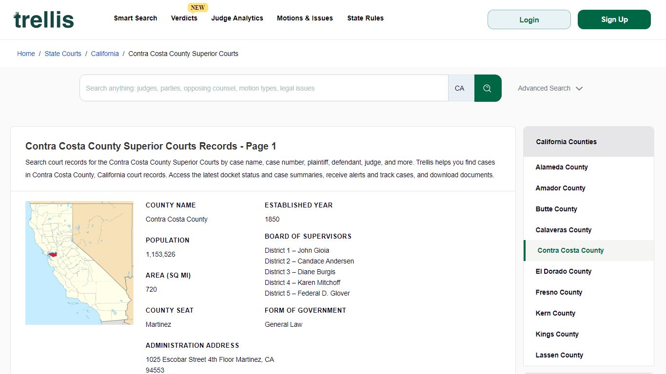 Contra Costa County Superior Court Records - Trellis